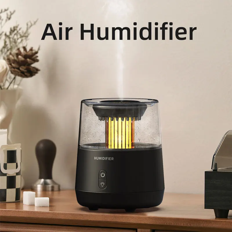 Mini umidificador de ar de gota de chuva 320ml, máquina de aromaterapia USB, difusor de óleo essencial de mesa para sala de casa e escritório, luz colorida