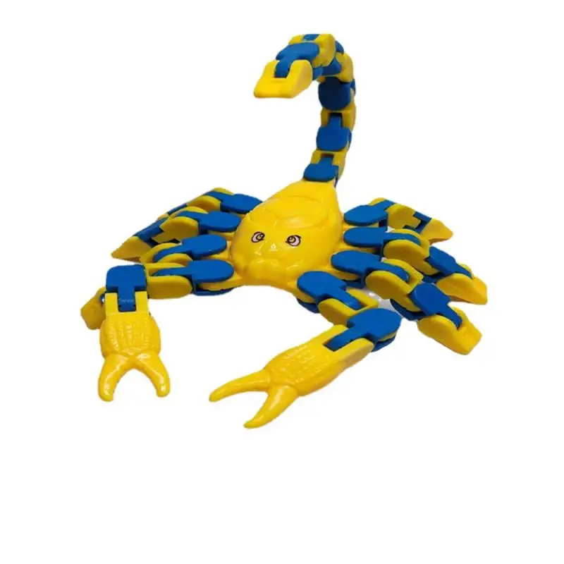 1~10PCS Toys Rich Color Matching Scorpion Orbit Children Decompression Orbital Toy Decompression Gyro Chain Variable Cartoon