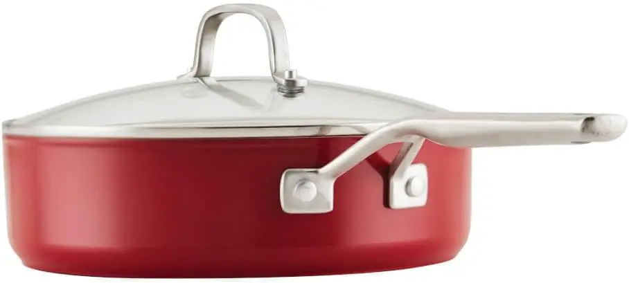 84845 10-Pc. Hard Anodized Nonstick Ceramic Cookware Set - Empire Red