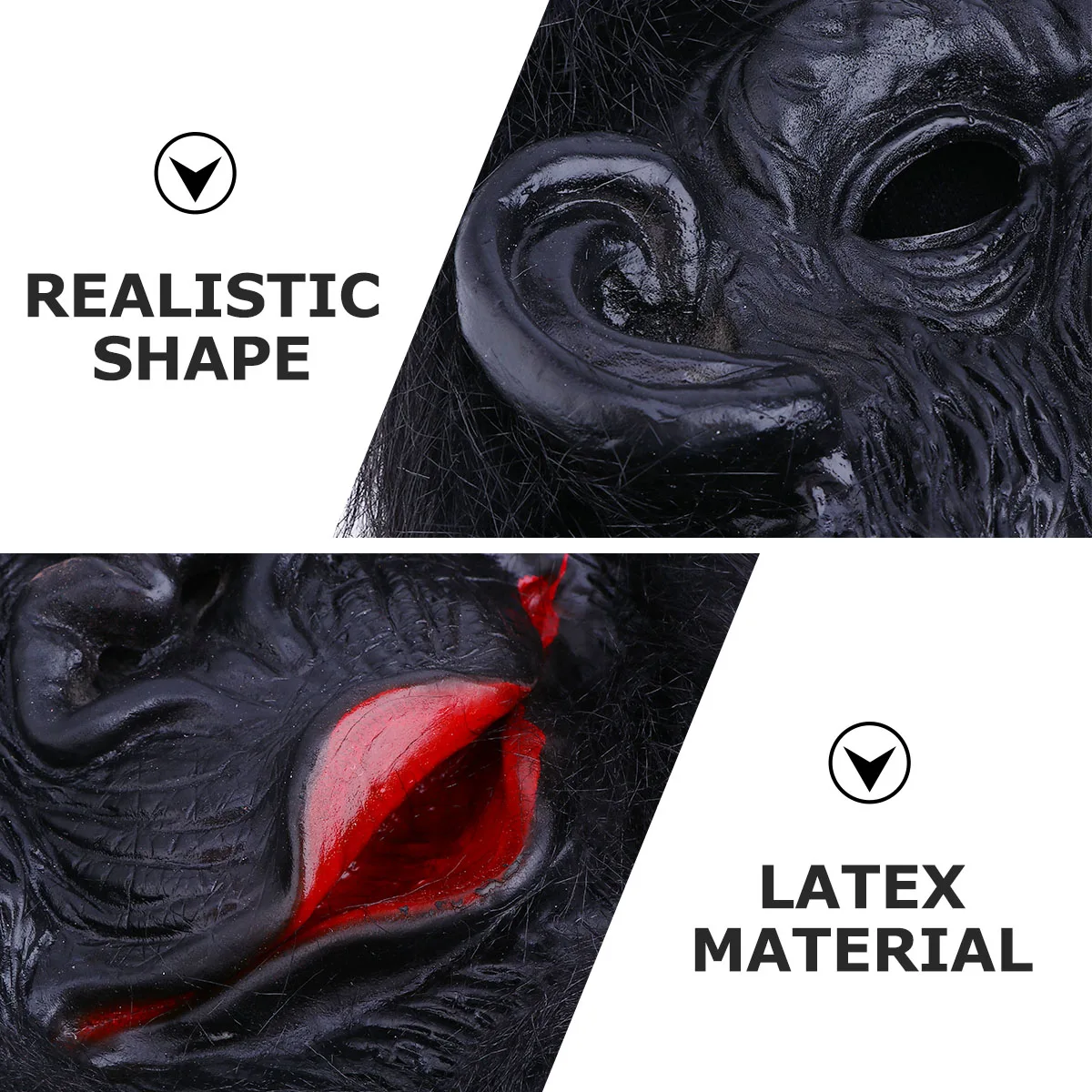 

Orangutan Head Mask Halloween Decorative Monkey Adult Costumes for Adults The Face Realistic Animal