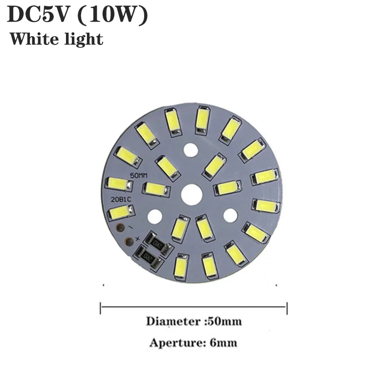 5/10pcs LED 10W DC5V USB Warm White Light 50MM SMD5730 Chip Suitable For DIY Home Lighting USB PCB Light Source Lamp Board