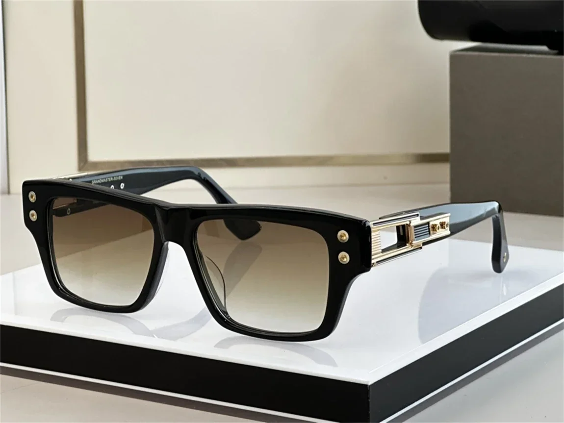 DT GRANDMASTER SEVEN DT407 Luxus-Sonnenbrille für Herren und Damen, hochwertige Designer-Brille, Acetat, UV400