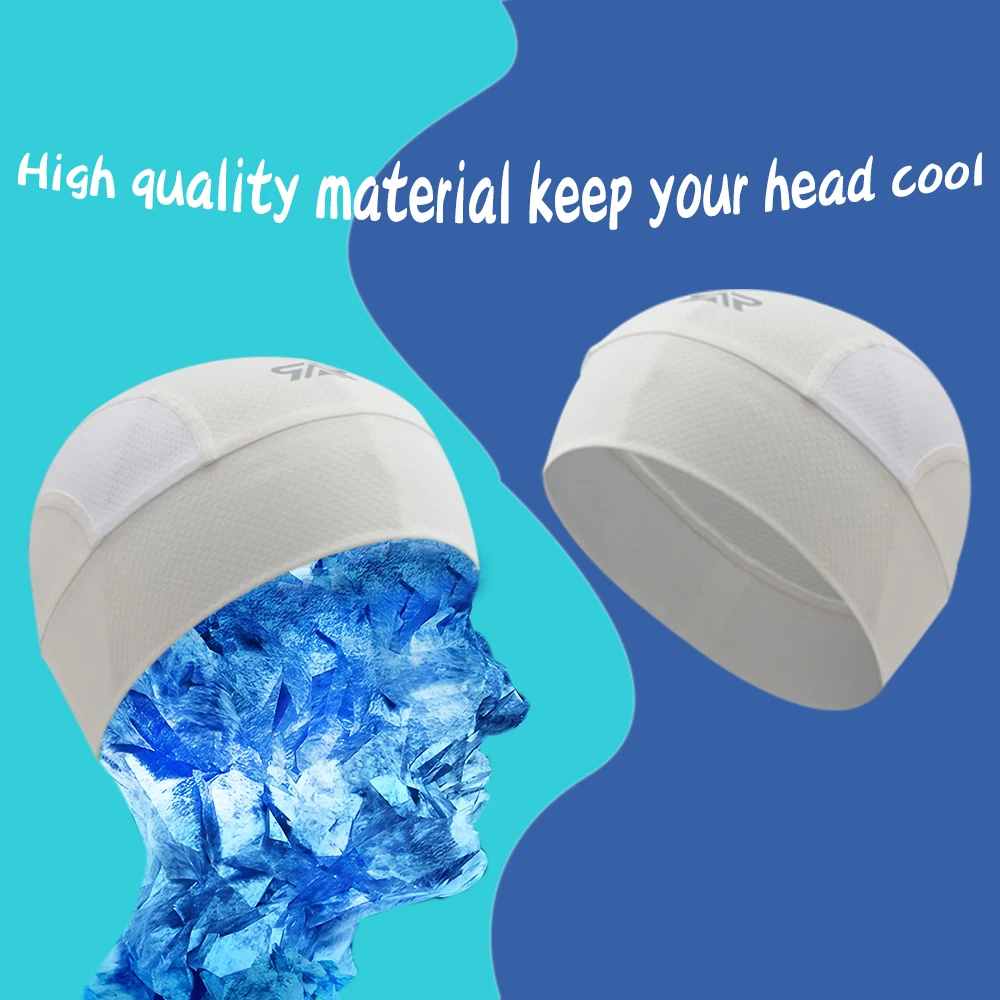 2 Pack Splicing Breathable Skull Cap Sweat Wicking Helmet Liner Cycling Running Sports Hat Cooling Head Wraps for Men