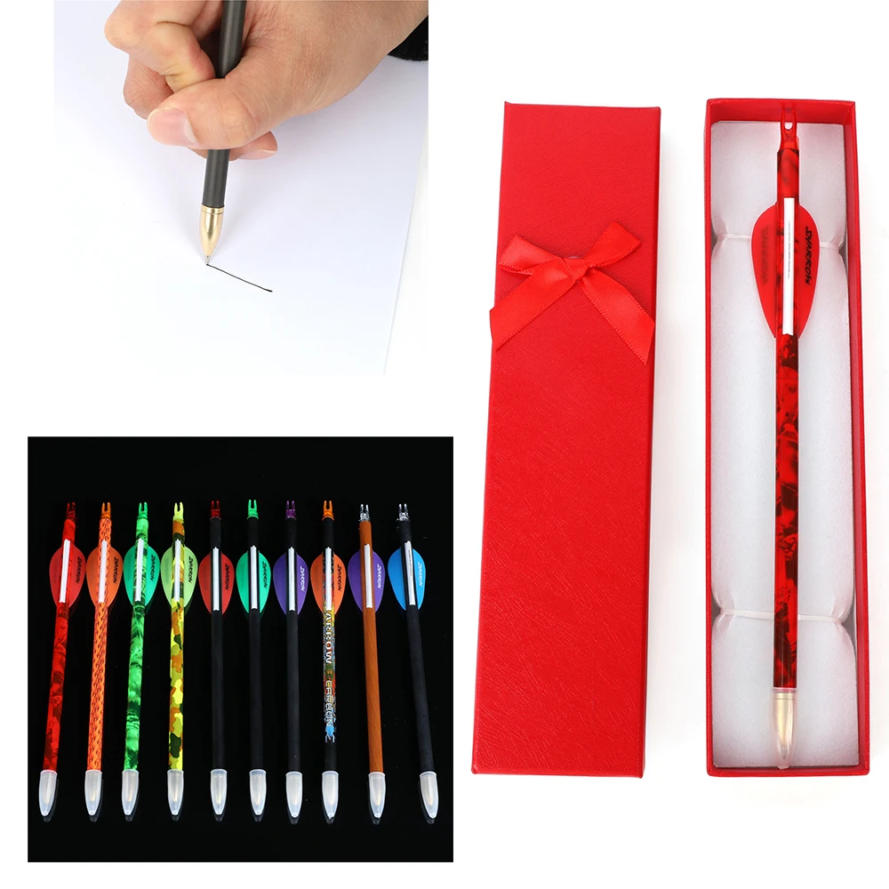 

Carbon Shaft Arrow Pen Unique Archery Themed Gift for Outdoorsmen 10 Colors Available 23.3cm with Refill and Beautiful Packaging
