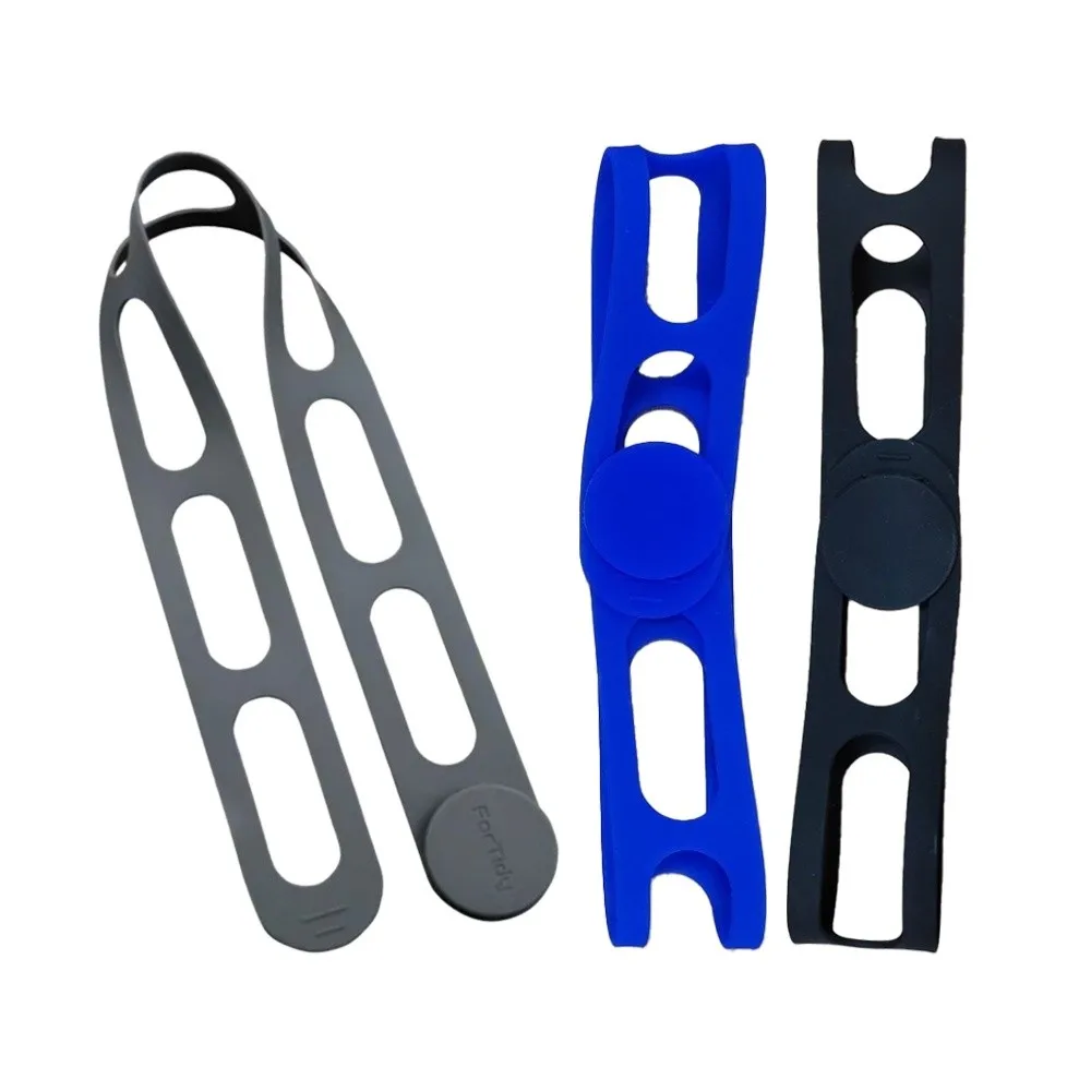 3/4pcs Silicone Slow Cooker Latch Strap Elastic Multi-Use Self-Lock Pot Lid Tie Adjustable Secure Hold Curtain Holder Tie