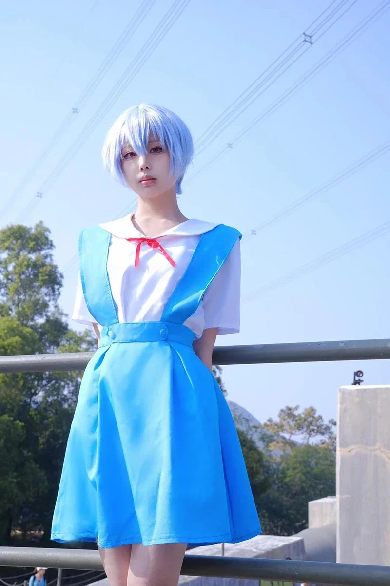 Anime Evangelion School Uniform Asuka Langley Soryu Cosplay Rei Ayanami Costume Girl Women Dress Ladies Sexy Clothing Costume
