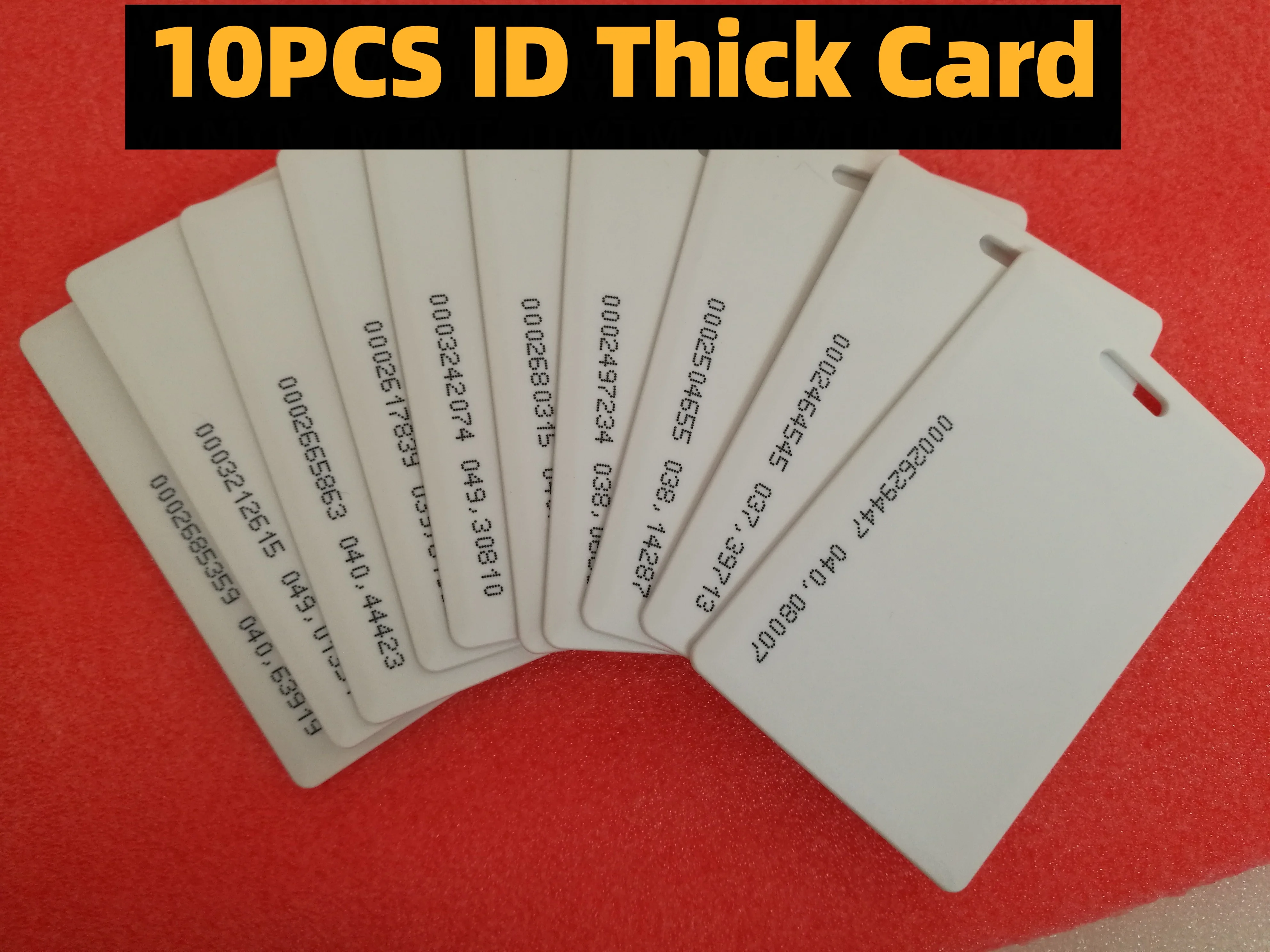 

10pcs 125KHZ RFID Card | EM4100/TK4100 Chip | Access Control & Attendance System | Durable PVC with Unique ID