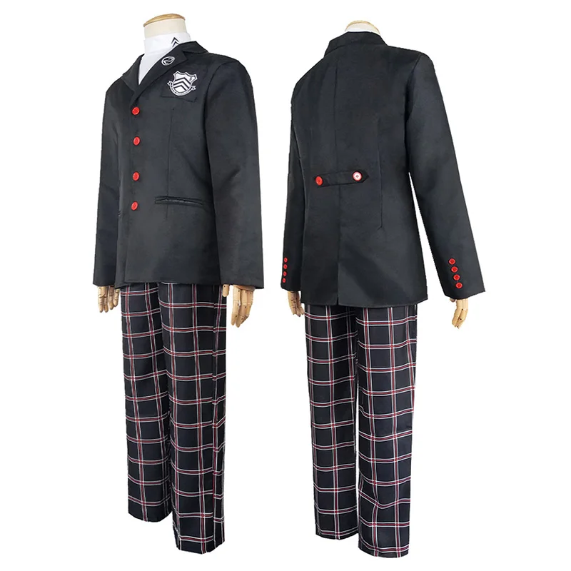 Game Persona 5 Akira Kurusu Cosplay Costume P5 Ren Amamiya Cosplay School Uniform Mens Suits Halloween Party Role Play Clothes