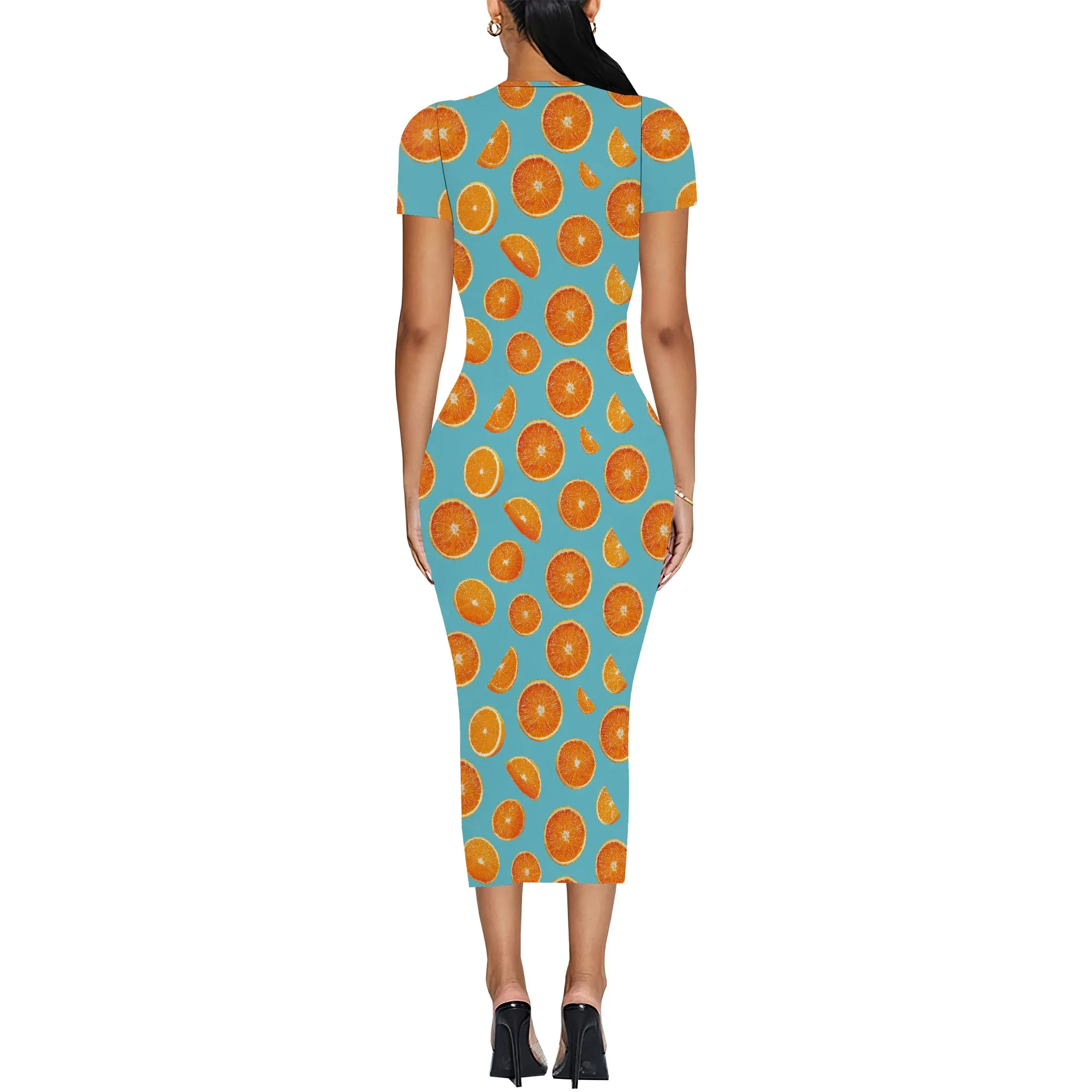فستان نسائي قصير الأكمام Bodycon ميدي فستان رصاص مكشكش للتحكم في البطن فستان صيفي مثير للتاريخ الليلي