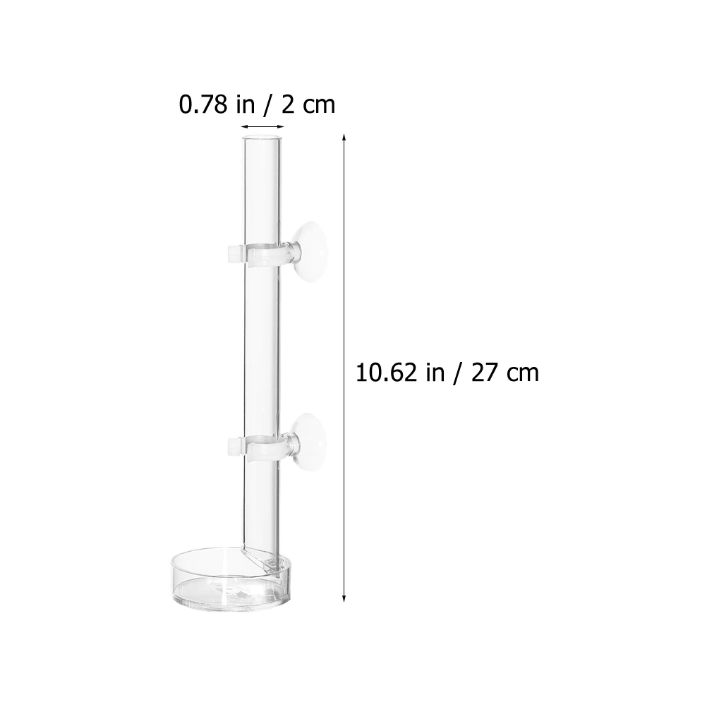 

1 set Acrylic Tank Shrimp Tube Transparent Small Food Basin With Sucker Shrimp Feeder Supply Feeding Tools Fish Tank Feeding