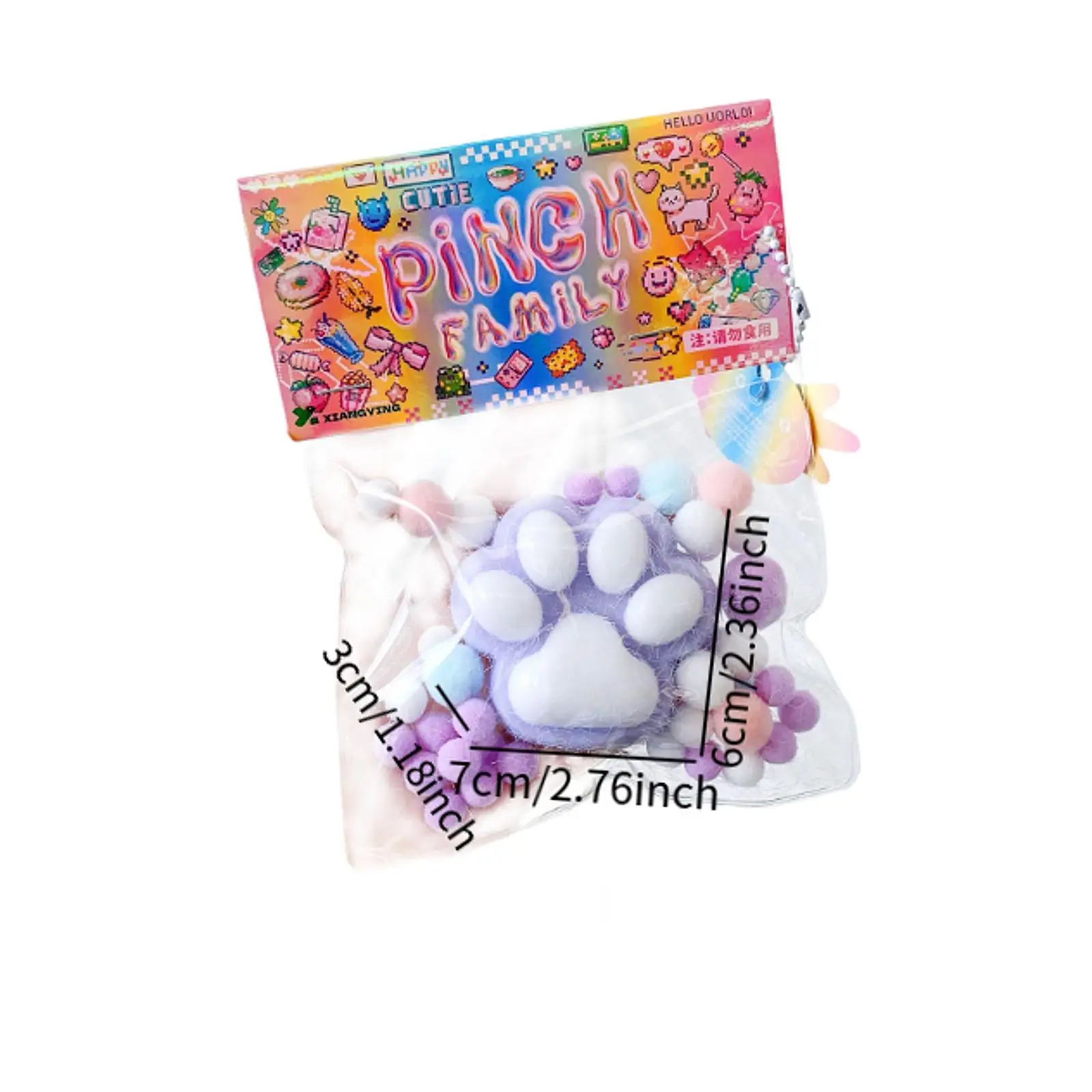 Pfotenform Zappeln Quetschspielzeug Weiches Gummi Sensorisches Handspielzeug für Kinder Frühes Stimulationsset