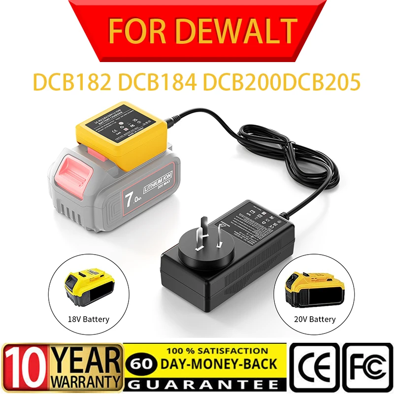 Do ładowarki Dewalt Wymienna ładowarka do akumulatorów litowych Dewalt DCB200 DCB609, DCB182, DCB184 Adapter do akumulatorów