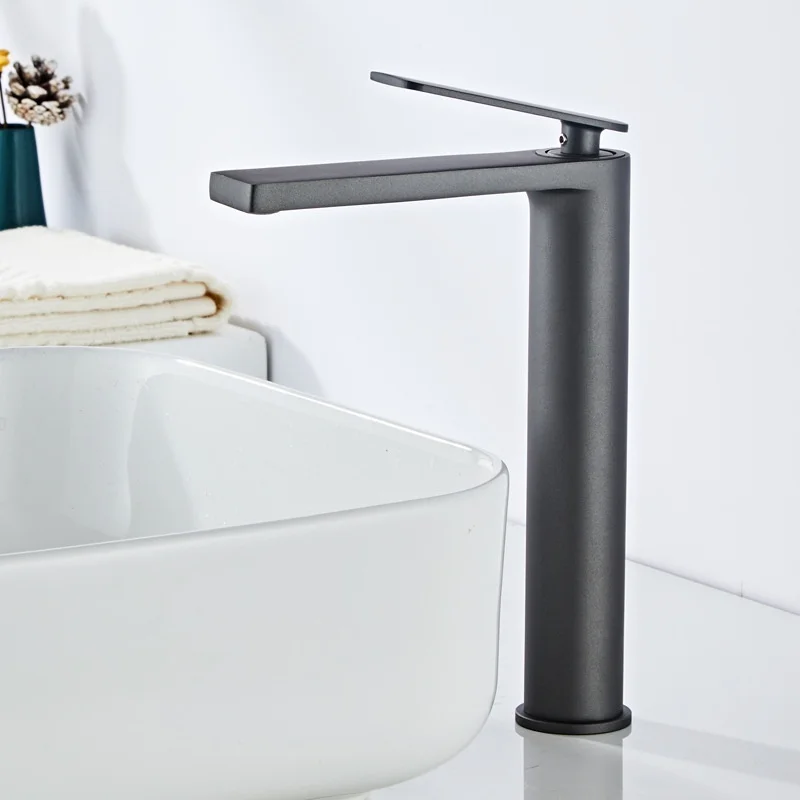 

Серый смеситель для ванной комнаты, латунный антикварный смеситель для раковины в ванной комнате, холодный и горячий латунный смеситель Lavotory, черный смеситель для раковины, монтируемый на палубе, смеситель для мытья