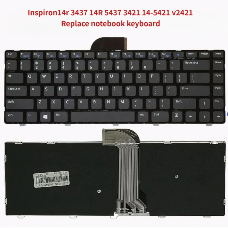 

brand new for Dell Inspiron14r 3437 14R 5437 3421 14-5421 v2421 Replace notebook keyboard
