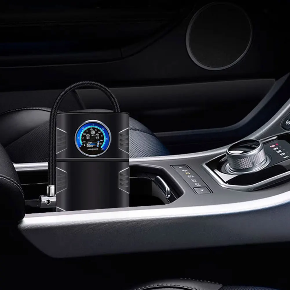 مضخة هواء لإطارات السيارة الذكية 12 فولت تضخيم بسرعة منفاخ إطارات كهربائي عالي الدقة ضاغط هواء للسيارة لإطارات دراجة السيارة