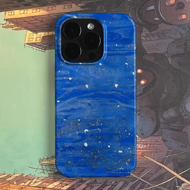 

Ins Blue Dream Art Atmosphere Phone Case for IPHONE 17 Air 16E 15 PROMAX 14 Plus 13 12 MINI 11 PRO 16Plus XR Acrylic Phone Cover