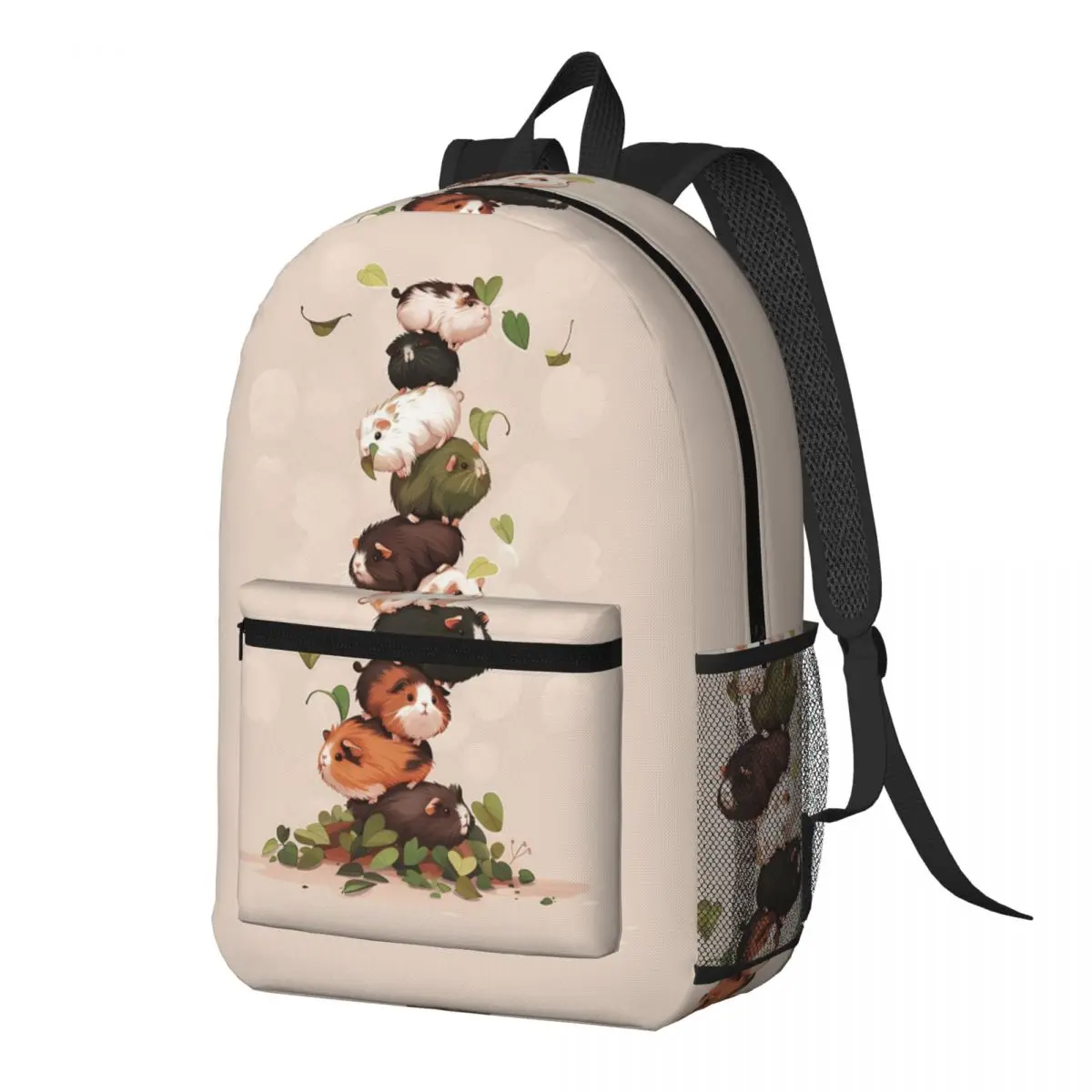 

Chic Guinea Pig Pyramid Backpack Daypack Large Capacity Children BookBag School Bag Shoulder Bags for Men Women