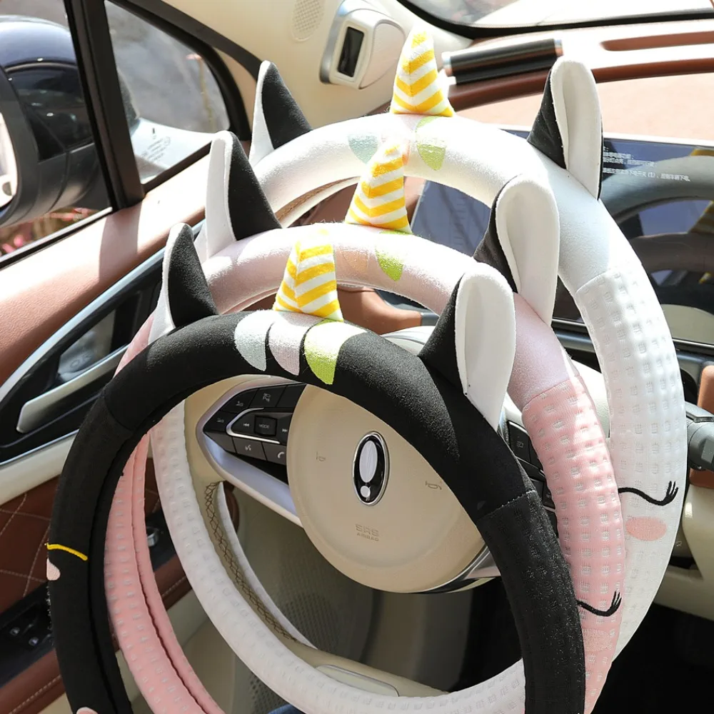 Cooling Unicorn Cartoon Steering Wheel Cover – Breathable & Super Soft!  Non-slip, Breathable, Universal 15 Inch (Approx. 38cm) view 4