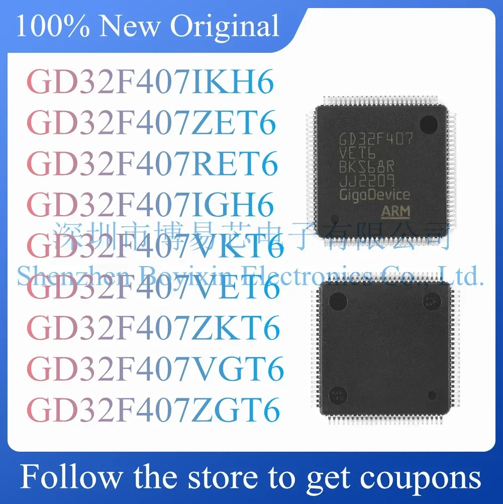 

NEW GD32F407IKH6 GD32F407ZET6 GD32F407RET6 GD32F407IGH6 GD32F407VKT6 GD32F407VET6 GD32F407ZKT6 GD32F407VGT6 GD32F407ZGT6.