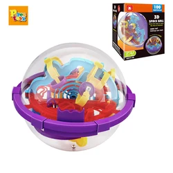 Bola mágica 3D Puzzle, Esfera do labirinto, Globo Brinquedos, Barreiras desafiadoras, Jogo, Treinamento de equilíbrio, Quebra-cabeça, 100 passos