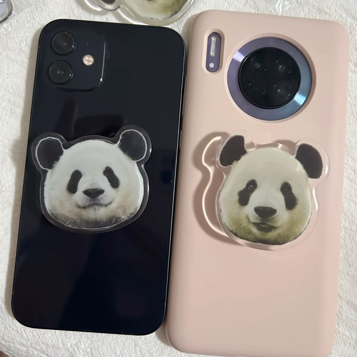 2PCS Cute Panda Phone Grip Cell Phone Bracket 360° Rotating Panda Phone Holder Menglan Feiyuan Phone Grip