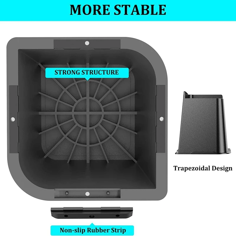 6Inch Height Trapezoidal L Shape Half Top Spikes Bottom Rubber Strip Bed Riser 4 Piece Furniture Riser-A51M