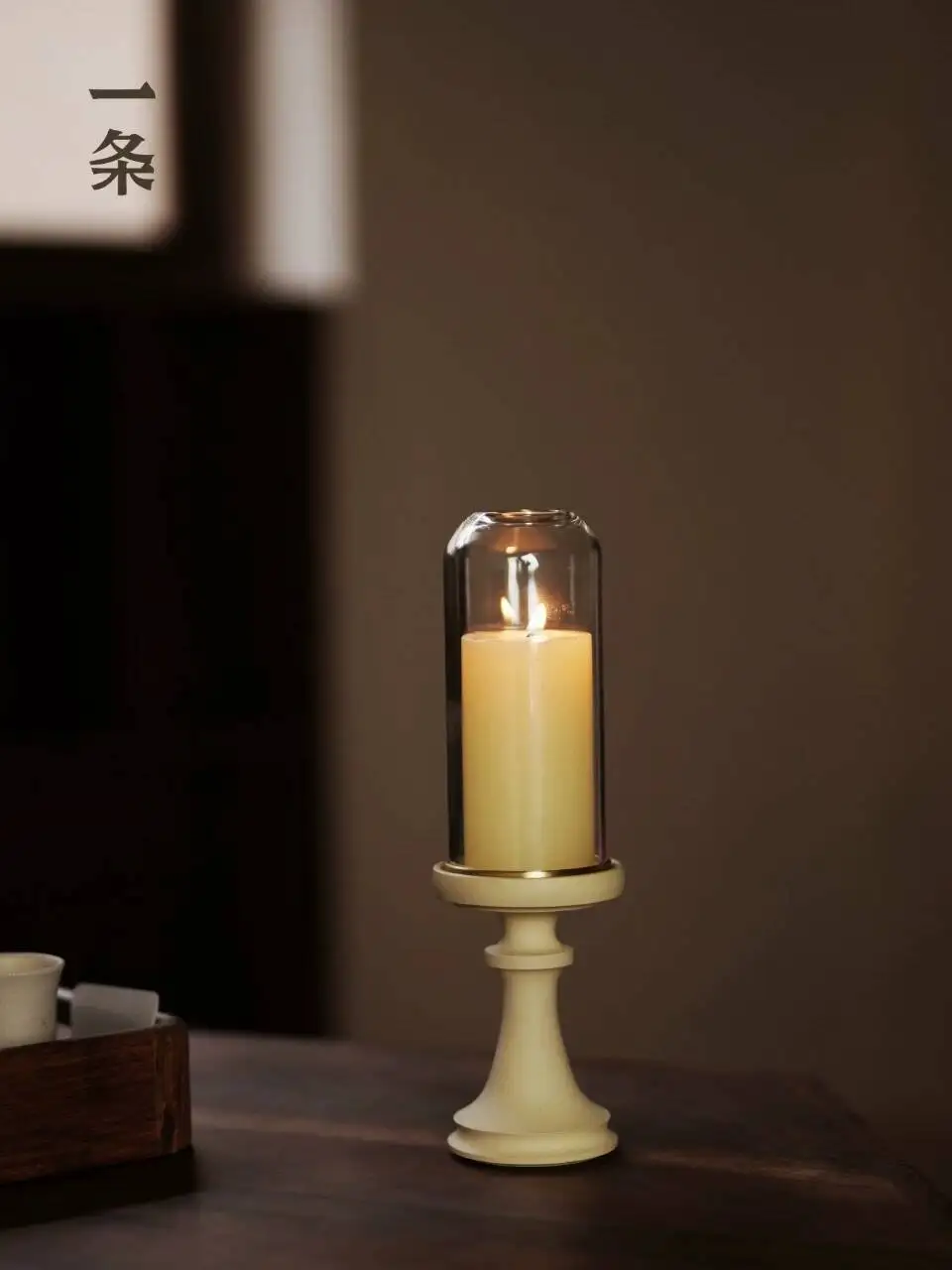 A New Style Purple Clay [Light] Candlestick Lamp For Candlelight Dinner, Tea Ceremony Decoration, Romantic