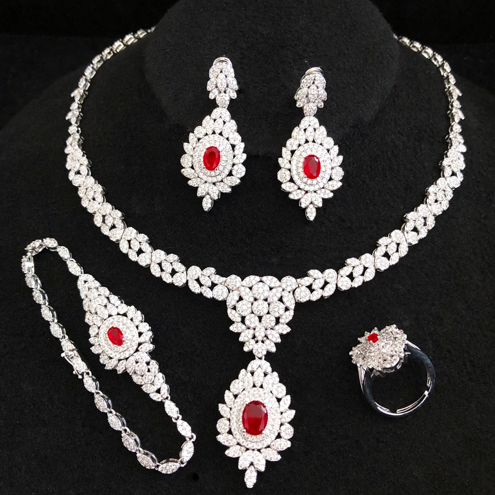 GODKI Luxury Ribbon Bowknots African Jewelry Sets For Women Wedding Cubic Zirconia Dubai Bridal Jewelry Set 2020 party gift