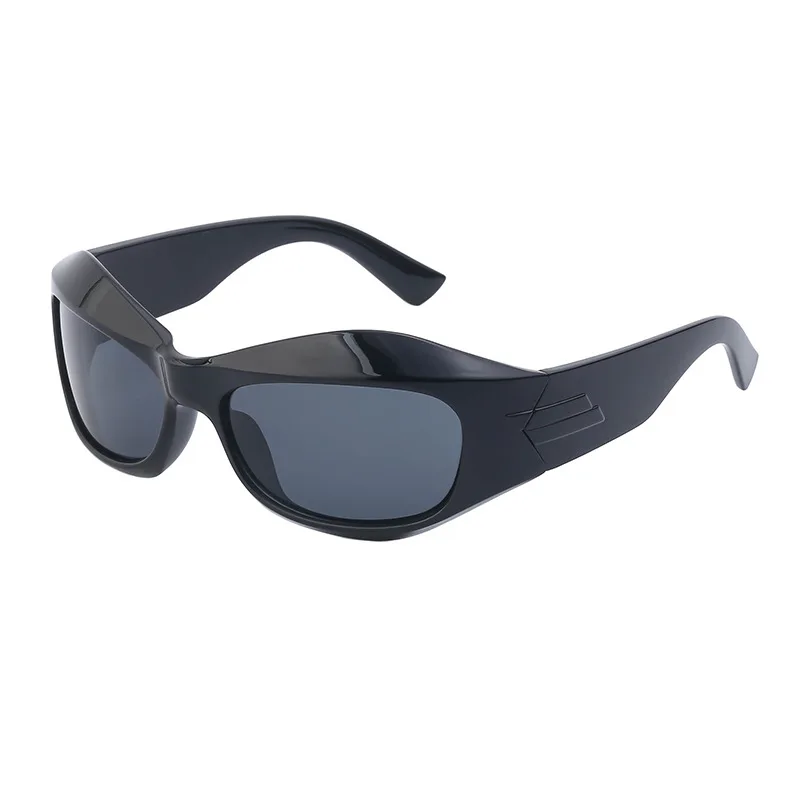 54687 große Rahmen Punk Y2K Sonnenbrille für Frauen Luxus Marke Steampunk Hip Hop Sonnenbrille Männer Vintage Oval Fahren Pilot shades