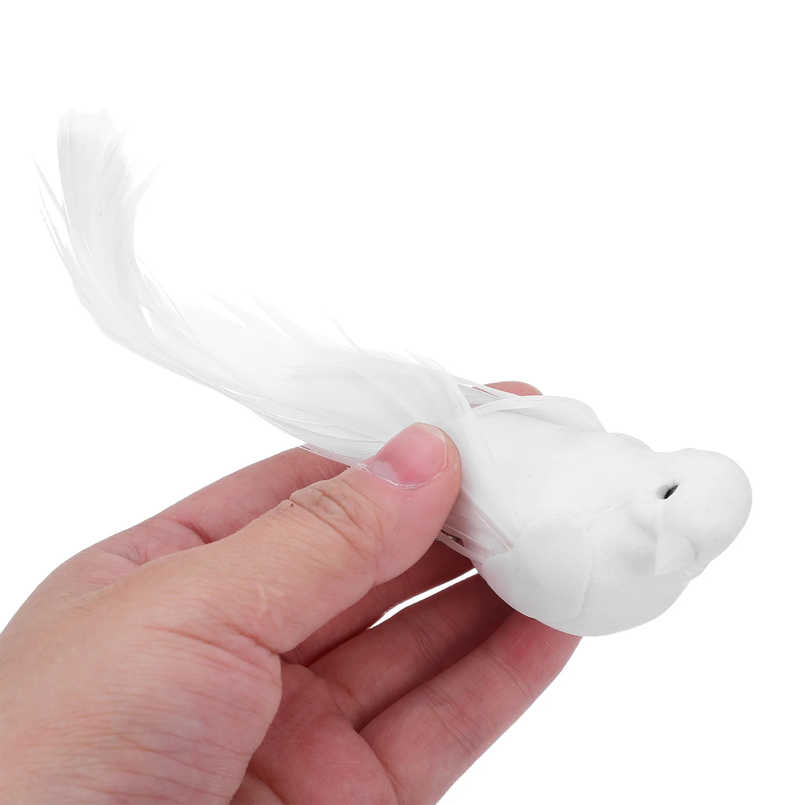 

6Pcs Artificial Bird White Decorative Doves Lifelike Simulation Pigeon for Wreath Garland Tree Ornament Wedding Celebration