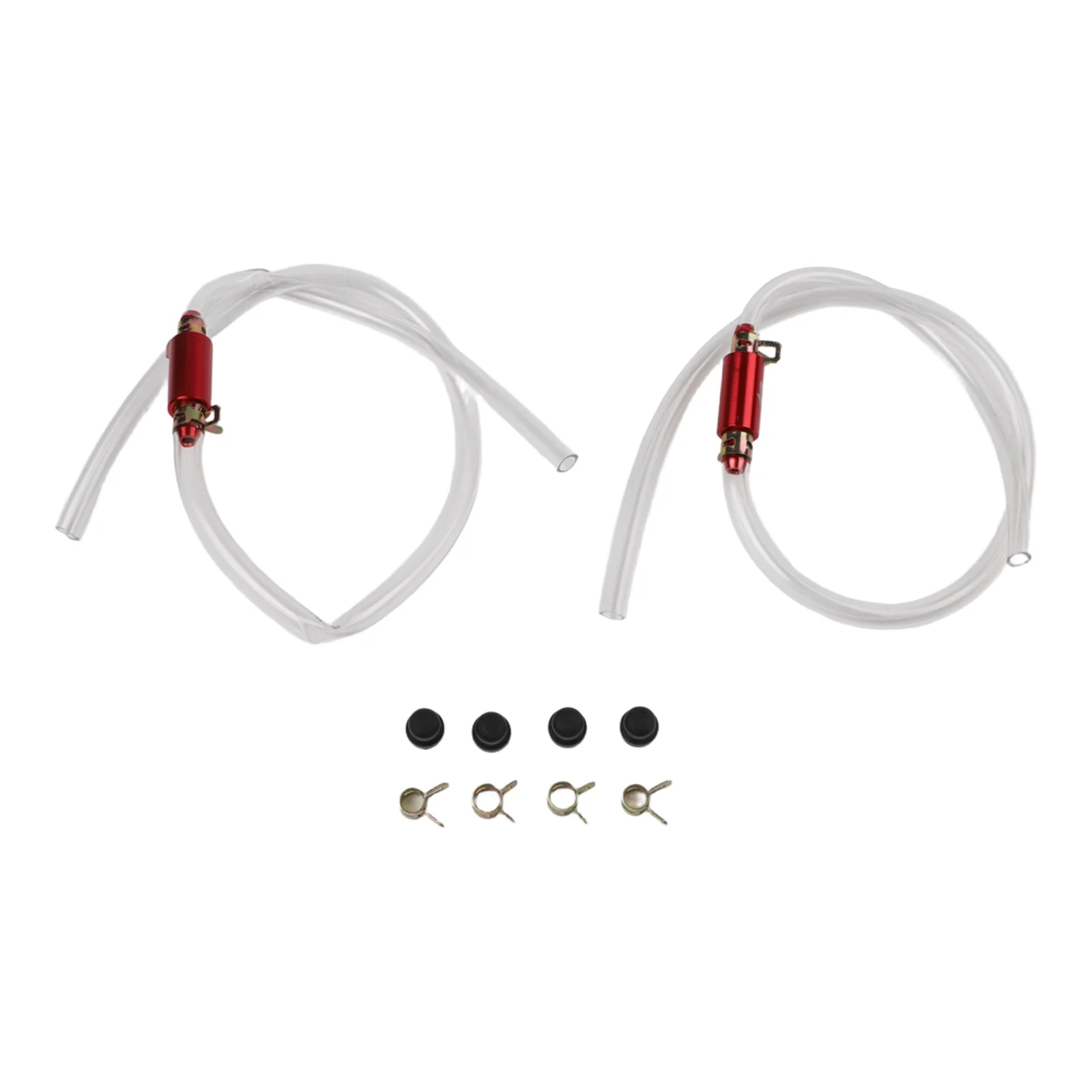 Brake Bleeder Hose Pair Designed for 6mm Bleeder Screws with One-Way Valve to Avoid Fluid Backflow in Hydraulic Brake Systems