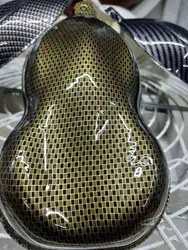 TSAUTOP 0.5m*2m/10m TSTW9750 gold carbon fiber hydrographics dipping film water transfer printing film