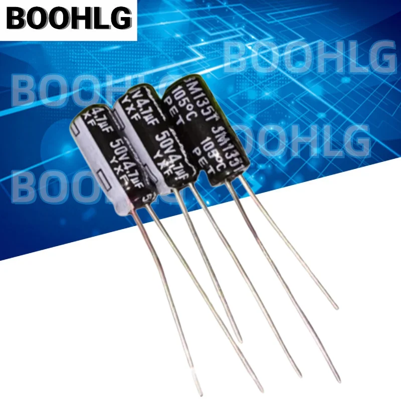 50PCS 4.7UF 50V electrolytic capacitor 50V 4.7UF 5X11