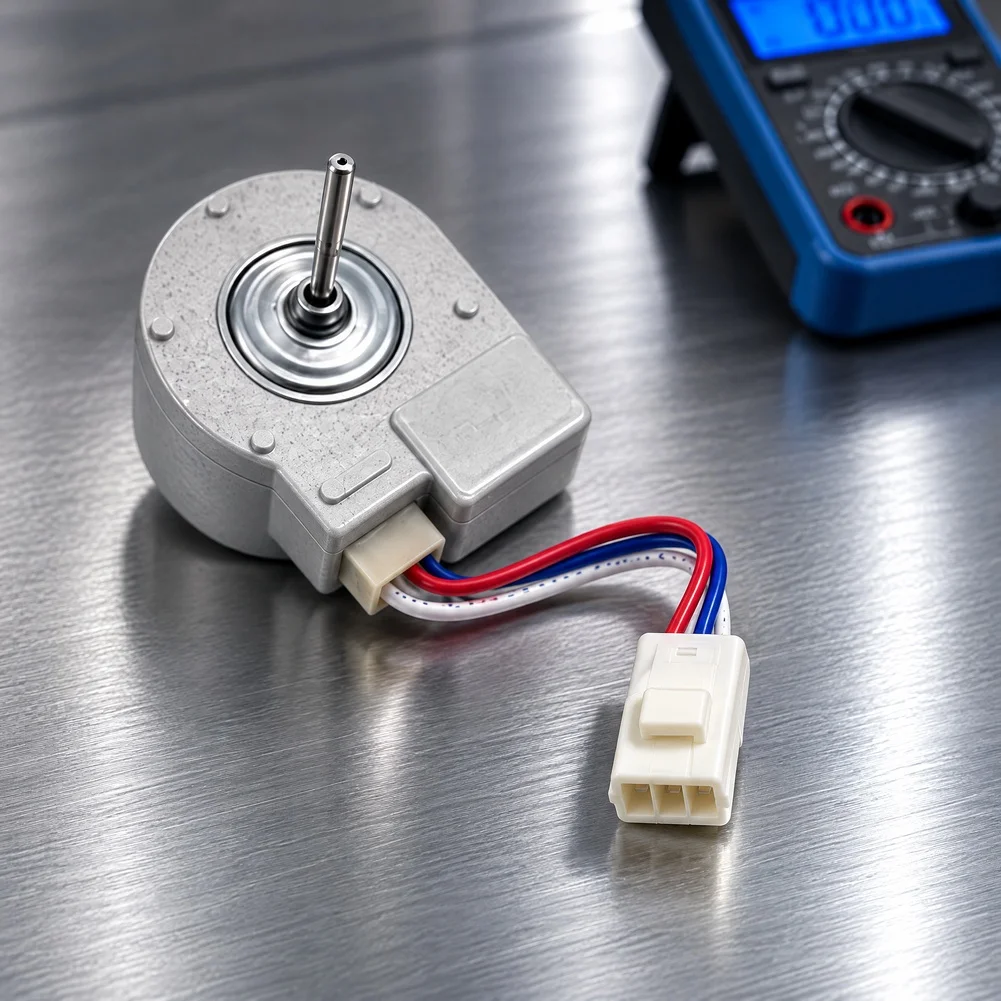 For Refrigerator Fan Motor W11243741 Metal Construction With Cable Assembly For Appliance Airflow Optimization Easy Installation