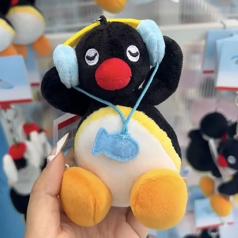 Llavero de Peluche de Pingüino con Audífonos, Muñeco de Peluche Adorable, Divertido Colgante de Dibujos Animados para Bolsos, Mochilas y Carteras, Regalo Sorpresa