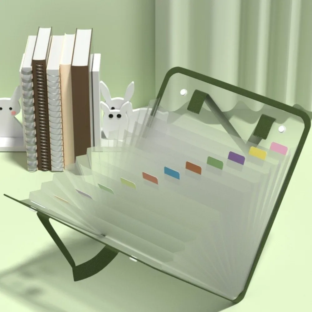 

PVC 13-Layers Document Storage Bag Waterproof Large Capacity File Bags Transparent Document Pouch Office Use