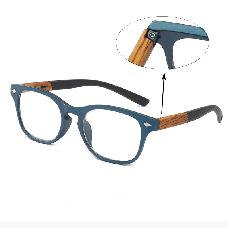 iboode Wood Grain Reading Glasses for Women Men Fashion Presbyopia Presbyopic Eye Glasses Male Feamle Diopter + 1.5 2 2.5 3 3.5