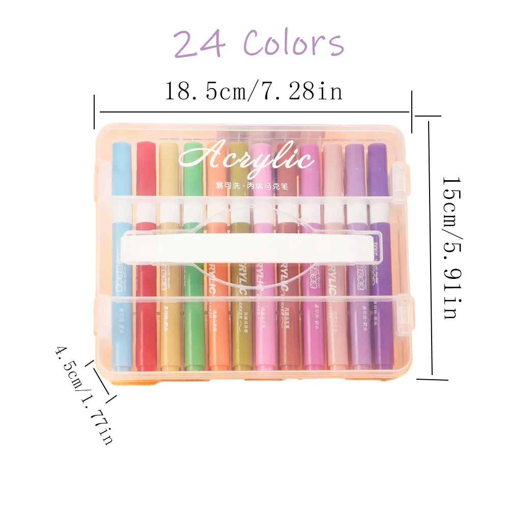 24/36/48 لون أكريليك علامات طرف ناعم لرسم عيد الميلاد أنيمي اللوحة الإبداعية DIY بها بنفسك الإبداعية حساب اليد لوازم الفن #2