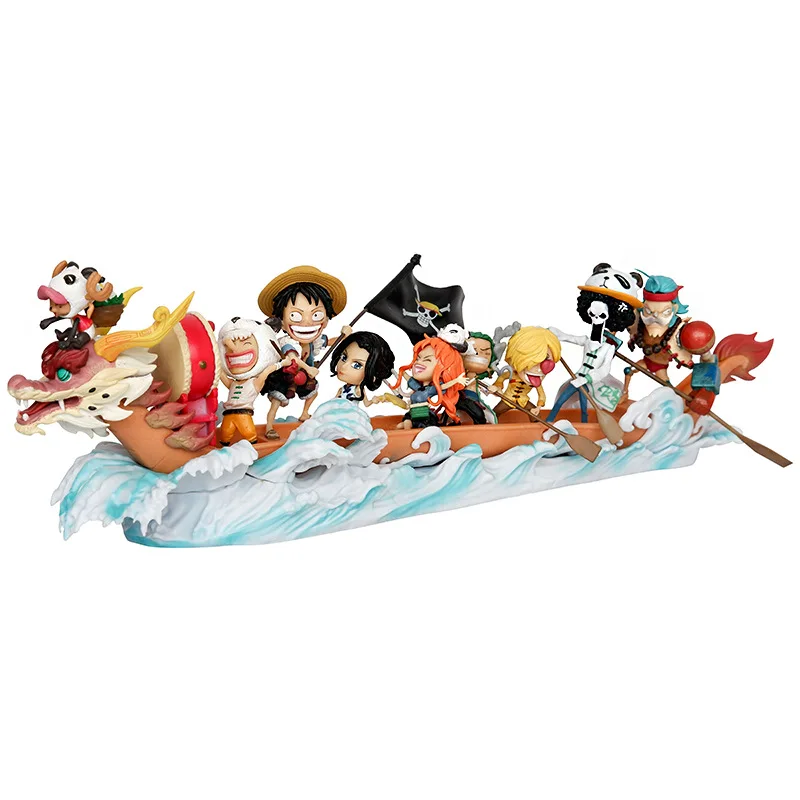 One Piece Luffy Nami Usoop Sanji Roronoa Zoro Chopper Robin Franky Brook Jinbe Boat Ver.Action Figure Anime Model Toys Doll Gift