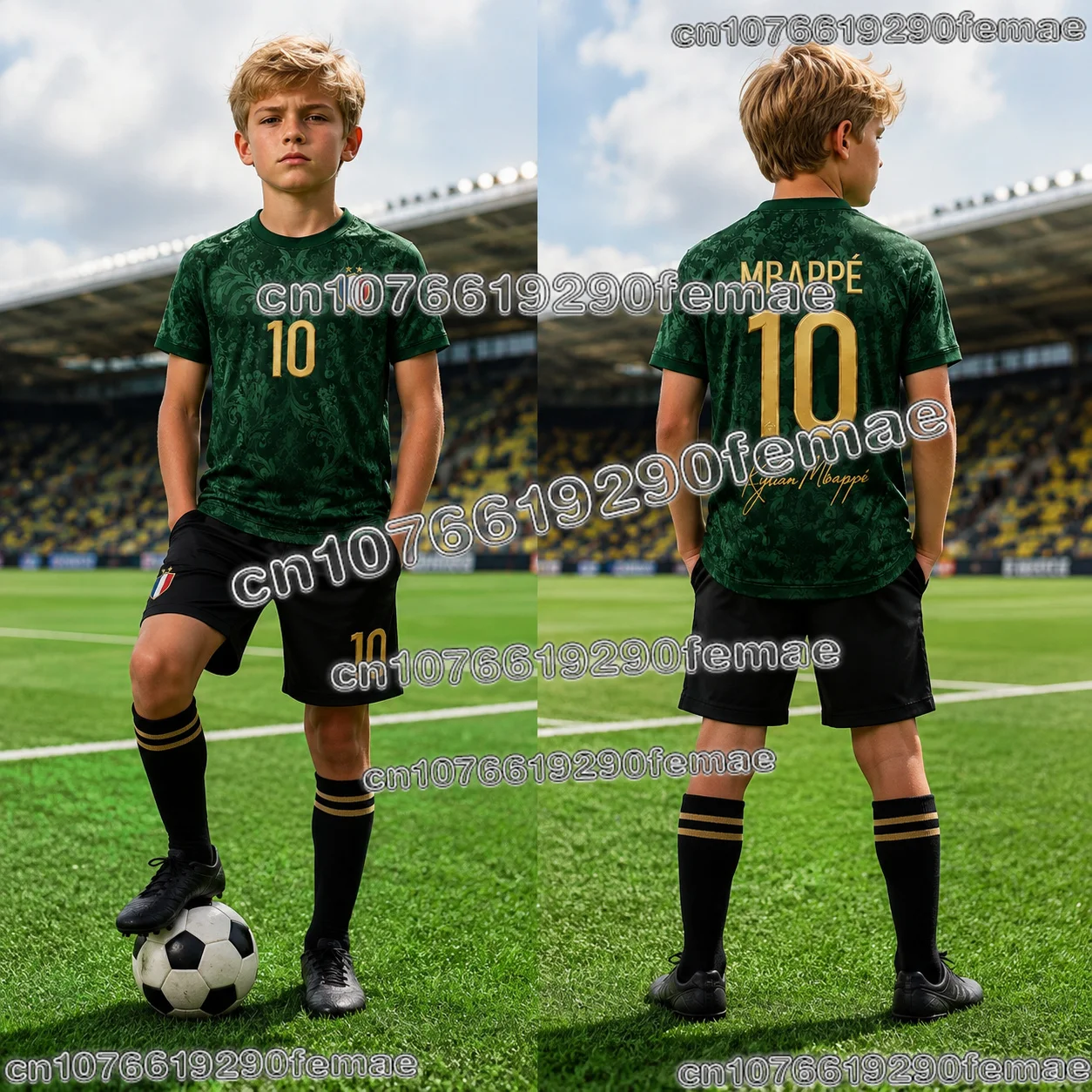 2027 Special Edition Mbappe 10 Football Shirt Shorts Set Summer Soccer Fan Jersey Quick Dry Training Wear Kids Adults Men Women