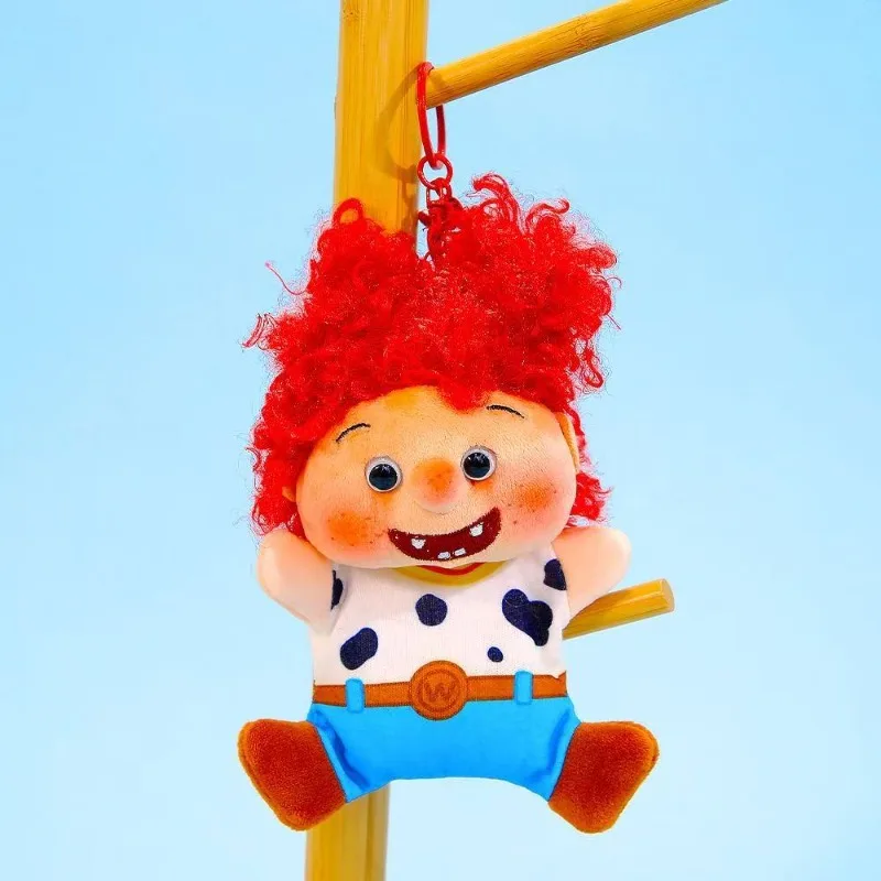 The Boy with Curly Freckles and Frizzy Hair Plush Keychain Soft Stuffed Character Doll Cute Bag Pendant Collectible Gift