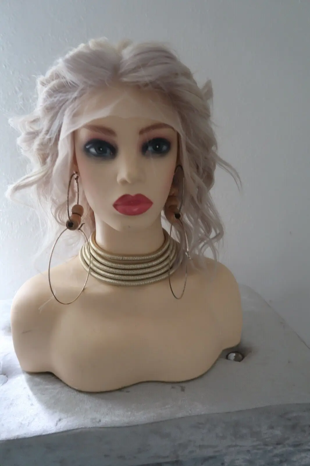 16inches curly 613 blonde toned straight Europeanlong Wig