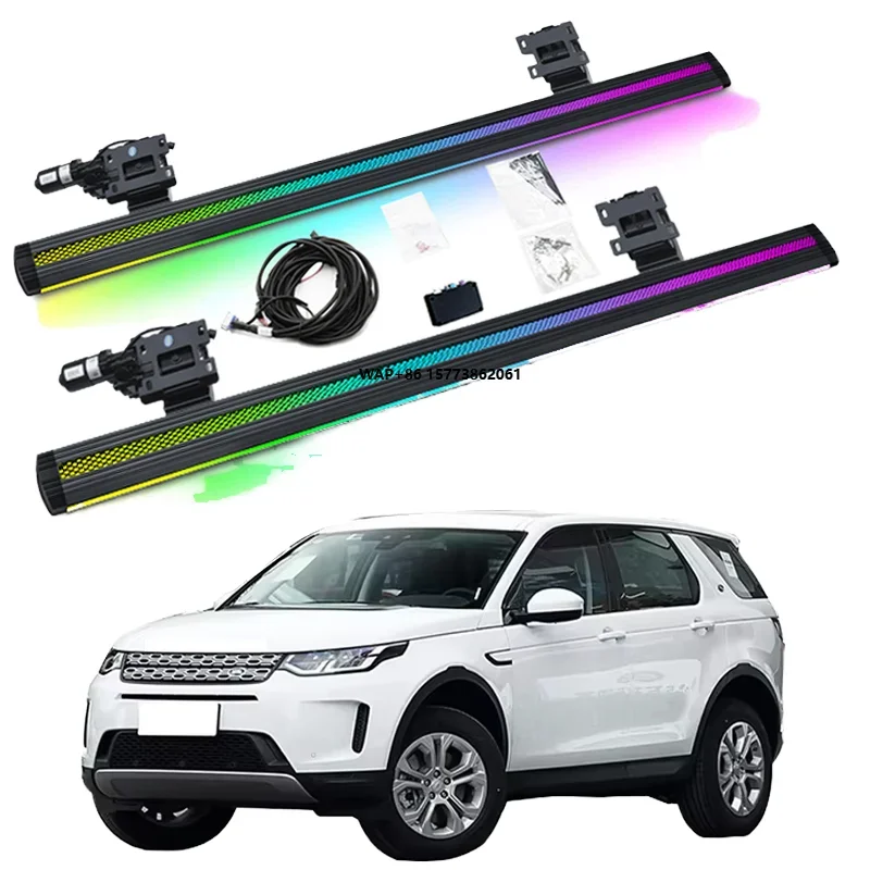 

Two LED Light Style Aluminum Alloy Running Board Electric Side Steps for Discovery 3 4 5 Door Step Board Automatic