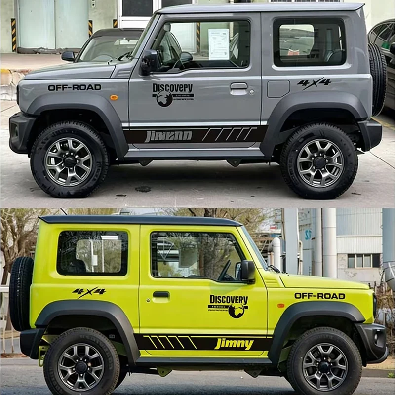 

Подходит для новых автомобильных наклеек Suzuki JIMNY, декоративных боковых юбок внедорожников, полосатых наклеек.