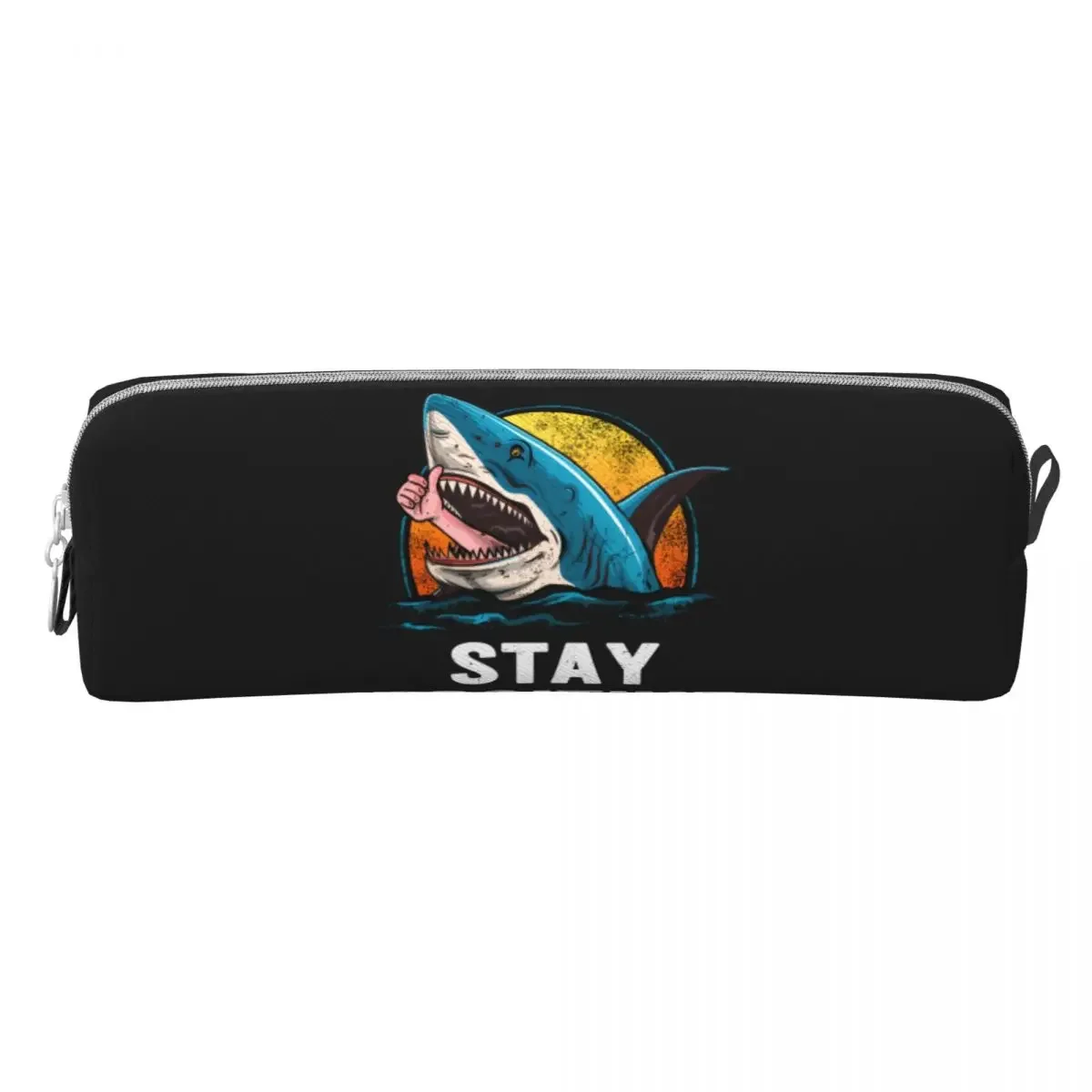 Stay Positive Pencil Case Animal School  Cases Square Girls Boys Cute Big Pen Box Stationery Organizer