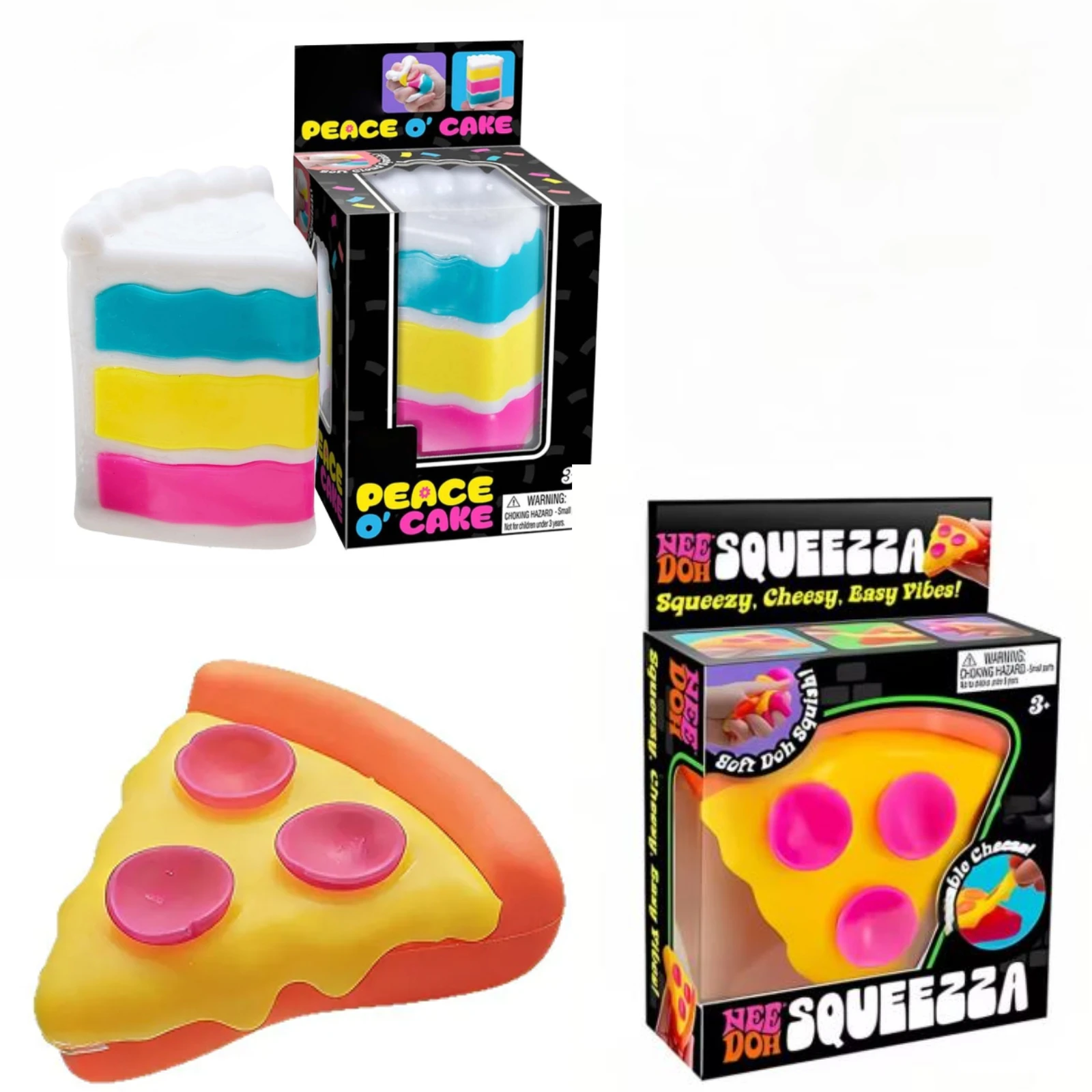 

Needoh Peace O’ Cake Multi-Color Sensory Toy for Kids Nee Doh Cake