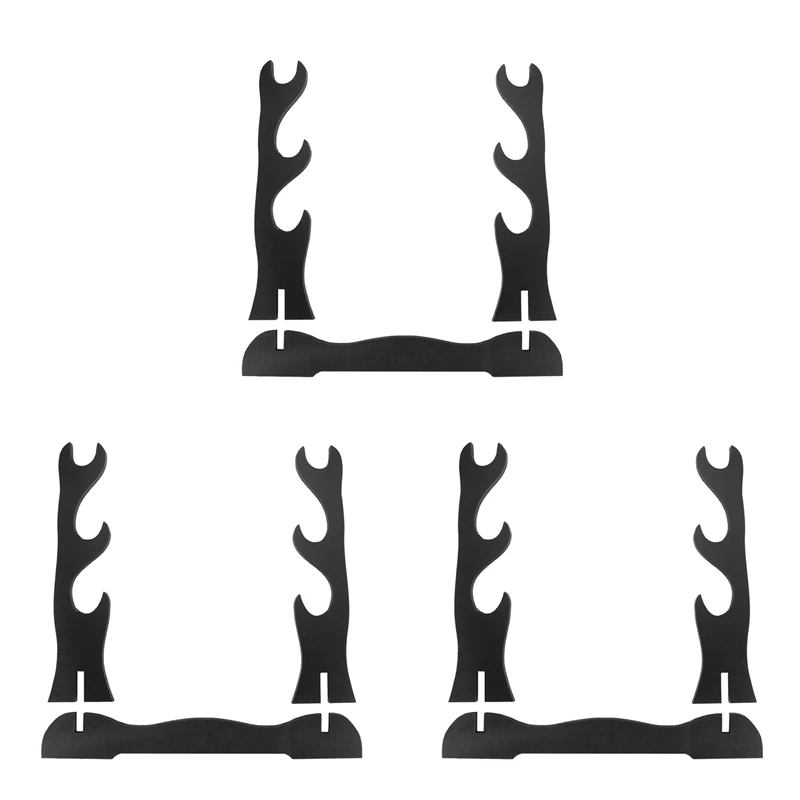 

3X 3Tier Samurai Sword Katana Holder Stand Bracket Rack Display Black