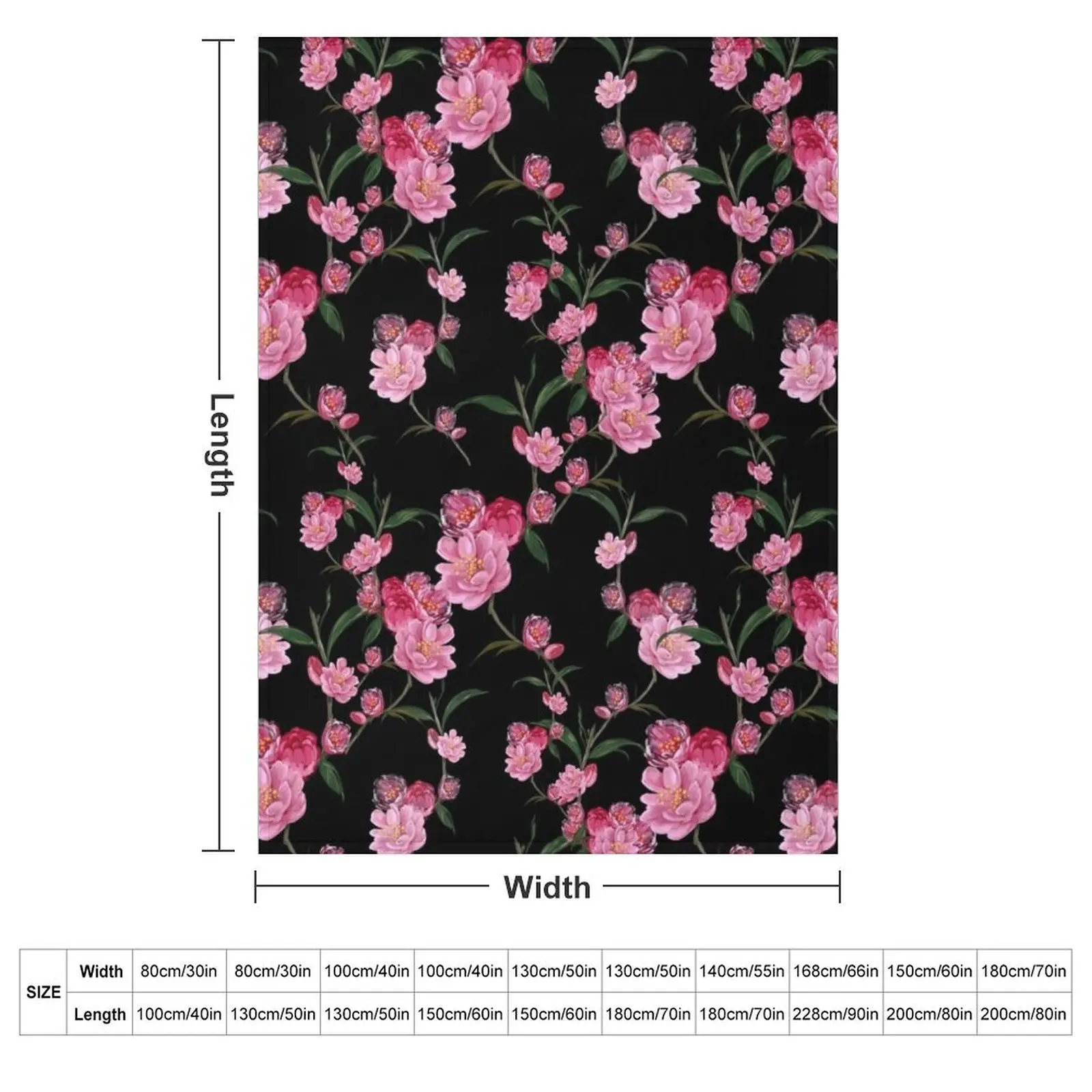 Flower pink peony Throw Blanket couch cozy soft plush fuzzy picnic outdoor blanket