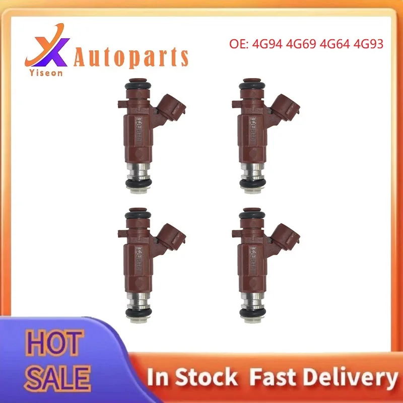 FBJB101 Fuel Injector Nozzle Compatible With Mitsubishi 4G94 4G69 4G64 4G93 GDI Nissan March Micra BNK12 4-Pack