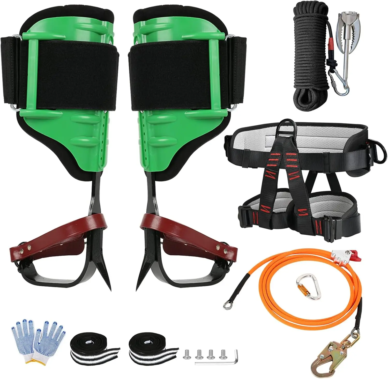 Climbing Belt, Steel Wire Core Flip Line and Grappling Hook